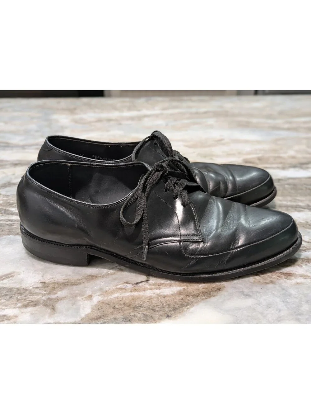 Vintage Walk‑Over Black Leather Oxford Shoes • Men’s 11 EEE